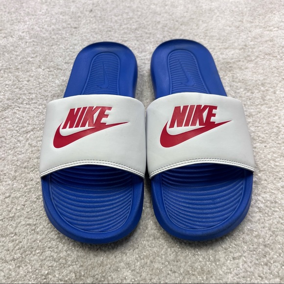 Nike | Shoes | Nike Slides White Blue 